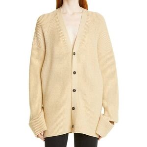 Bergitte Herskind Ace Knit Merino Wool Blend Cardigan Size Medium